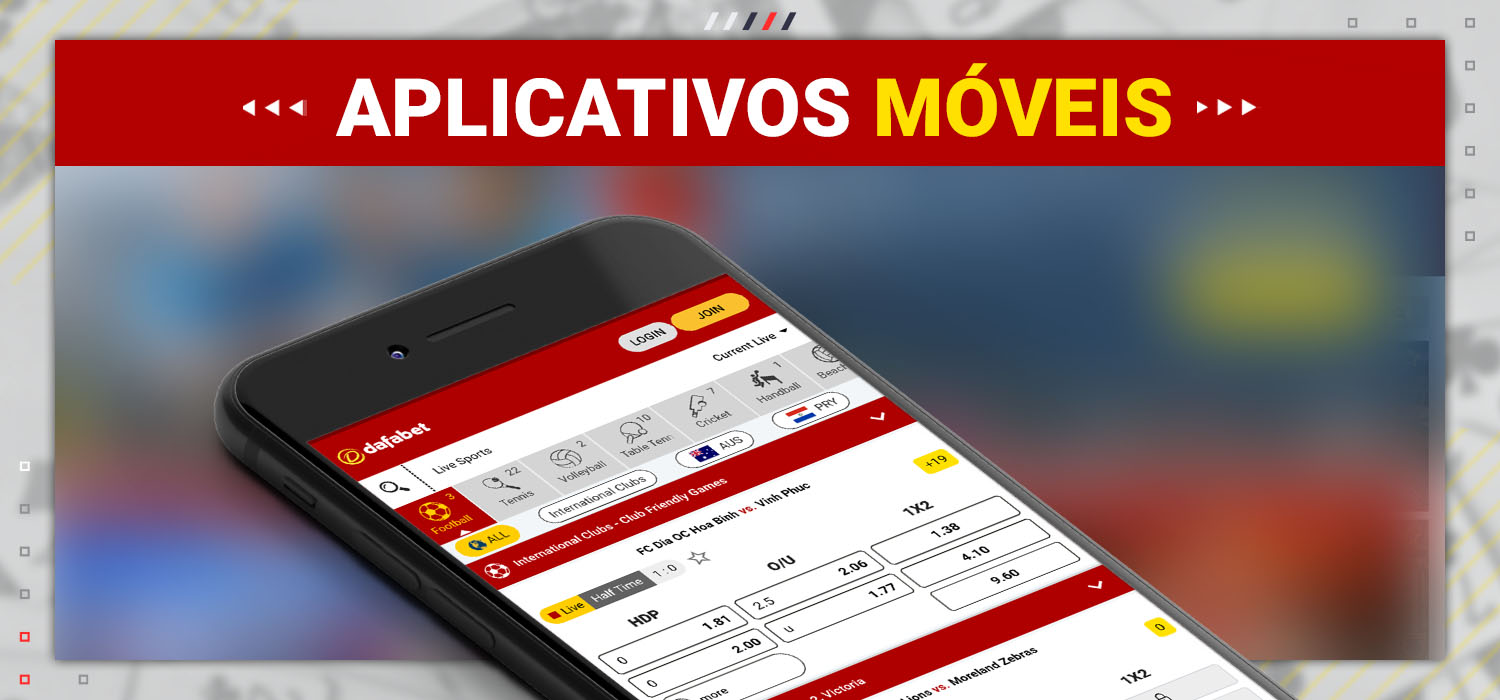 Utilize os aplicativos móveis da Dafabet.