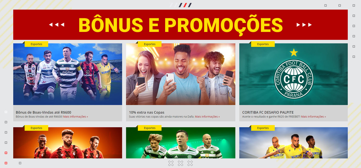 Promoções e bônus atuais na Dafabet.